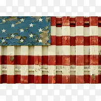 木制美国复古旗帜