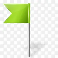 绿色的小旗图标