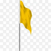 黄色卡通旗帜开业