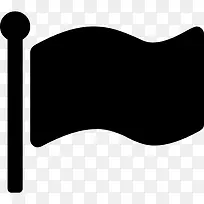 国旗的黑色形状图标