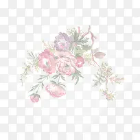 时尚清新花朵模糊