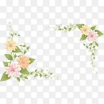手绘花朵边框