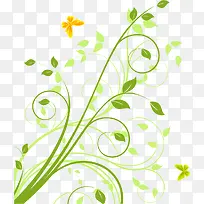 绿色线条花纹