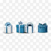 蓝色生日礼盒