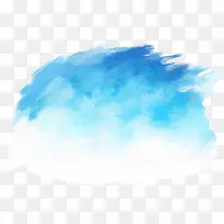 高清手绘涂鸦蓝色云彩效果
