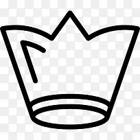 皇冠的轮廓变的线图标