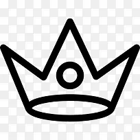皇冠的轮廓变的圆形图标