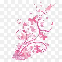 粉色花藤