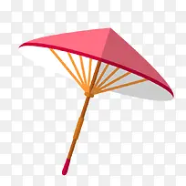 卡通粉色雨伞