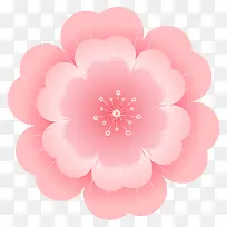 卡通手绘一朵粉色的小花