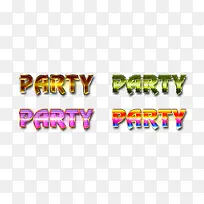 party艺术字