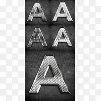 A字金属质感字母壁纸设计