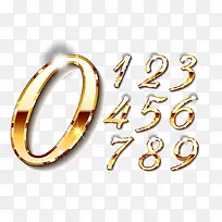 金属质感数字