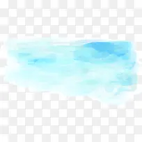 手绘蓝白色天空风景