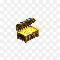 金币宝箱蓝色箱子