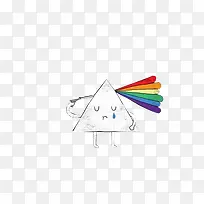 创意彩虹三角形