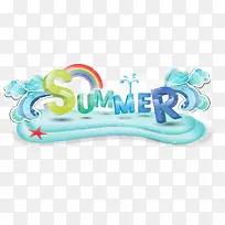 矢量艺术字summer