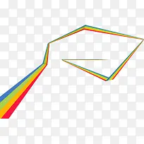 彩色彩虹不规则几何图形