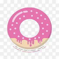 矢量的粉色甜甜圈素材