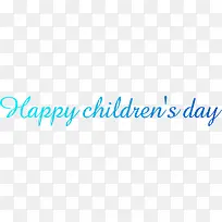 儿童节彩虹英文字体设计六一儿童节