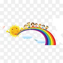 彩虹 儿童 装饰图案 bann