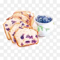 蓝莓面包片