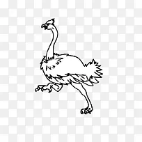 简笔画鸵鸟