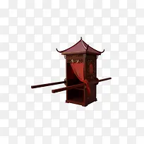 红色古代八抬大轿轿子