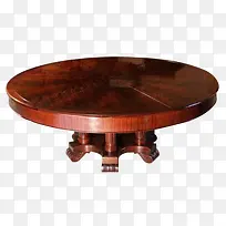 棕色木头圆桌