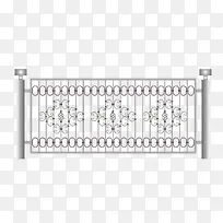矢量灰色印花欧式围栏