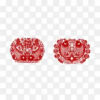 鱼新年卡通矢量素材