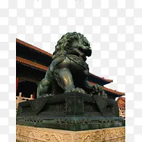 中国风元素石狮子