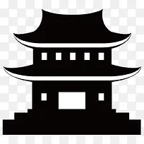 矢量中国古建筑寺庙