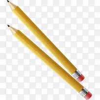 矢量手绘黄色铅笔