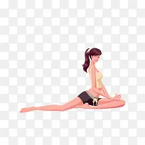 矢量瑜伽女性