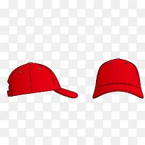 红色运动帽