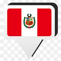 对话框矢量秘鲁国旗