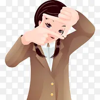 矢量手绘照相