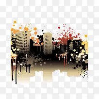 矢量水彩建筑