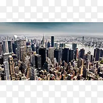 高楼大厦密集城市海报背景