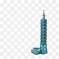 蓝色现代大厦