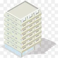 城镇都市地产立体房屋模型矢量