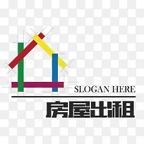 矢量卡通房屋中介公司