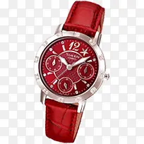 红色时尚女士手表