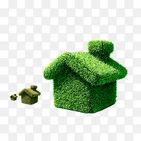 环保素材绿草房屋