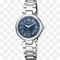 蓝色手表女表西铁城腕表