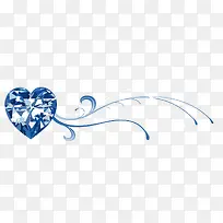 蓝色宝石和花纹
