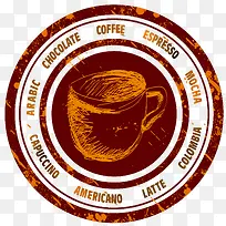 咖啡图标徽标棕色矢量素材
