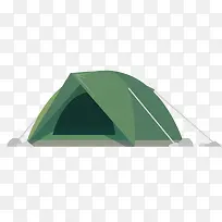 矢量绿色帐篷