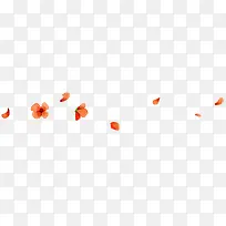 飘落的花瓣红色的花瓣